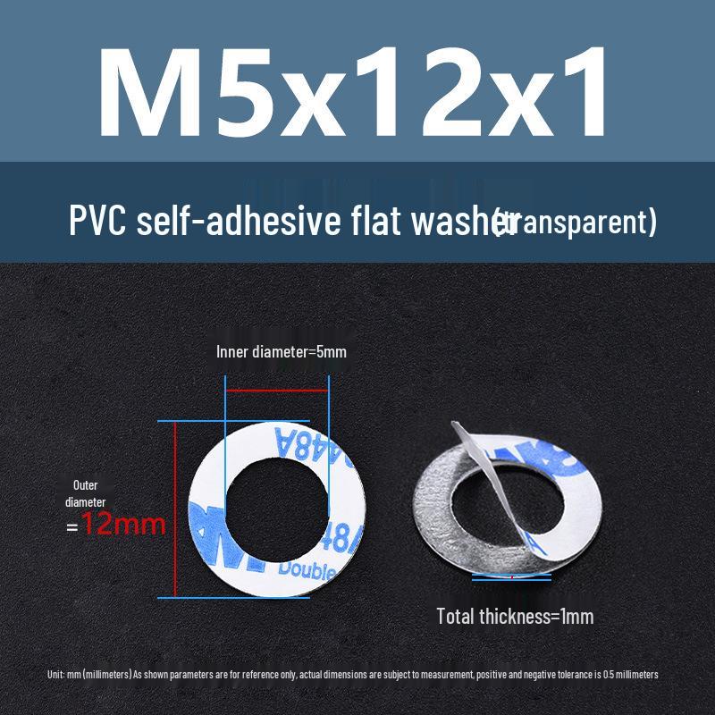 Yigu Adhesive PVC Transparent Washer: Single-Sided Insulating Pad with Screw Gasket