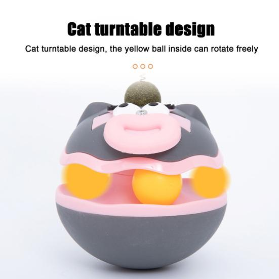 

Інтерактивна іграшка з котячим пір ям з котячою м ятою та поворотним м ячем для котів-машинок, що дражнять, для домашніх котів від нудьги синій