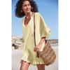 Beach Cover Up Dress With Tencel Blend Fabric For Summer Vacation Wear