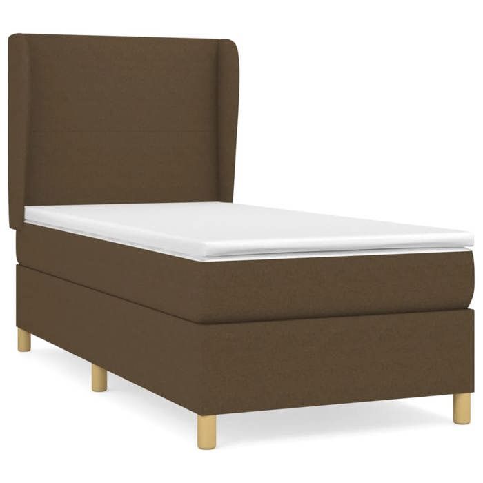 Maison Exclusive - Sommier à lattes de lit avec matelas Marron foncé 100x200 cm