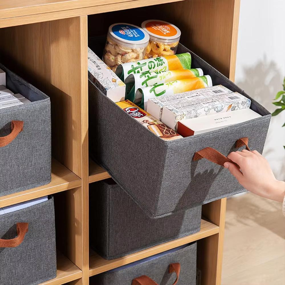 1/3/4pcs Clothing Storage Box Wardrobe Organizer Drawer Non-woven Fabric Trousers Storage Basket Foldable Uncovered Storage Box