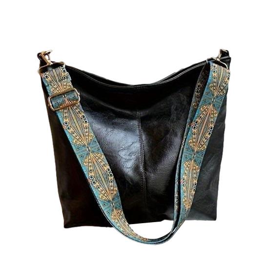 Сумка через плечо с регулируемым широким плечевым ремнем Большая вместительная сумка на плечо Планшеты Кошельки Бутылки с водой Ежедневная сумка чёрный 1000₽