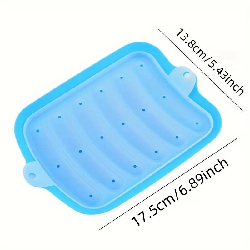 Silicone Sausage Maker - Food Grade, DIY Handmade Ham Baking Mold, Rectangular Shape with Individual Cavities for Perfect Meat Strips
