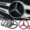 1Pcs ABS Car Front Grille Badge Decal Cover Emblem For Mercedes Benz W204 W205 W210 W211 W212 W213 C E Class GLA GLK ML GLC GLE OP3