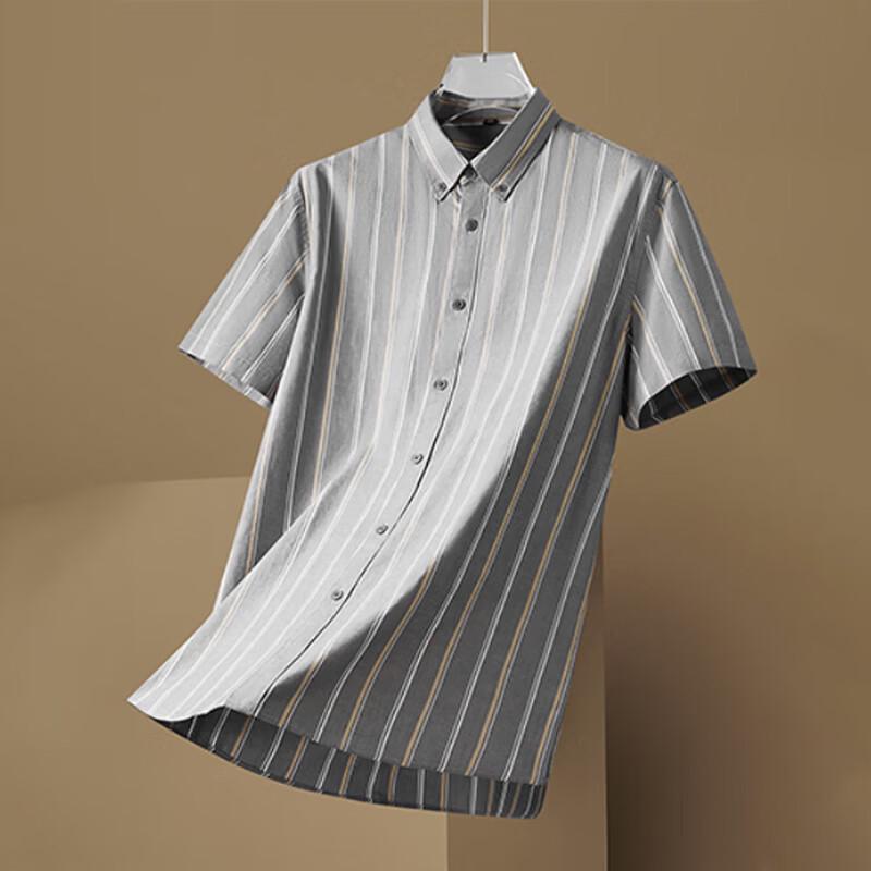 

Men s Plus Size Striped Short Sleeve Shirt 195/4XL