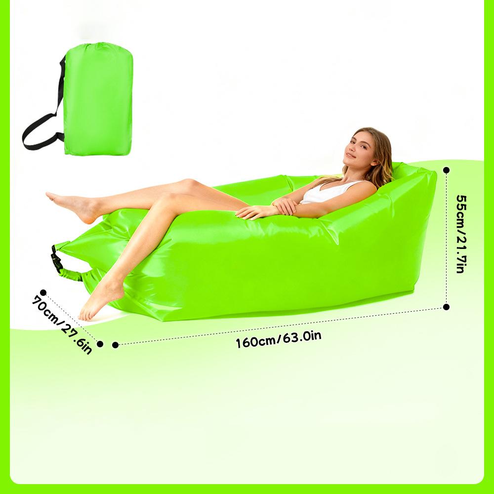 Multi Colored Single Lazy Inflatable Sofa Portable Outdoor Beach Air Sofa Bed Folding Camping Sleeping Bag for Comfortable Rest