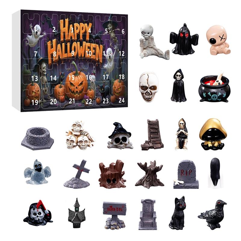 3D Adventskalender 24 Tage Countdown Halloween Countdown 24 Tage Serie Kalender Blind Lustige Dekoration 2025 Halloween Dekoration