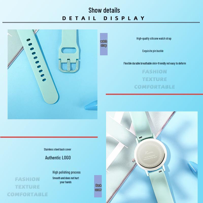 Waterproof Quartz Watch for Middle and High School Girls - Simple Design