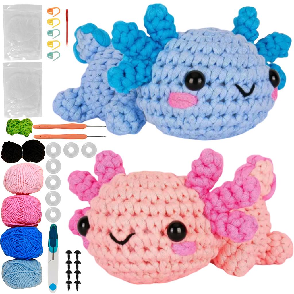 Вовняна пряжа Милий тваринний набір для в'язання гачком Різдвяний подарунок Веселе рукоділля своїми руками Набір для в'язання гачком для початківців Набір для в'язання гачком Любителям рукоділля Інструменти для в'язання