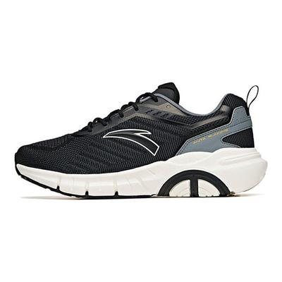 Laufserie Stoßfest Niedrig geschnitten Sportschuhe Laufschuhe Herren Sneaker Schwarz Cool-Grau 912125512-4