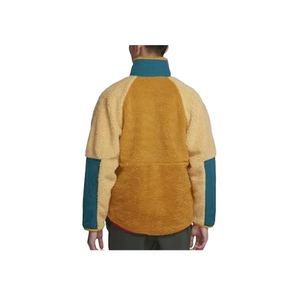 Nike Logo Printed Loose Warm Fleece Jacket Men Jacket Yellow BV3722-727