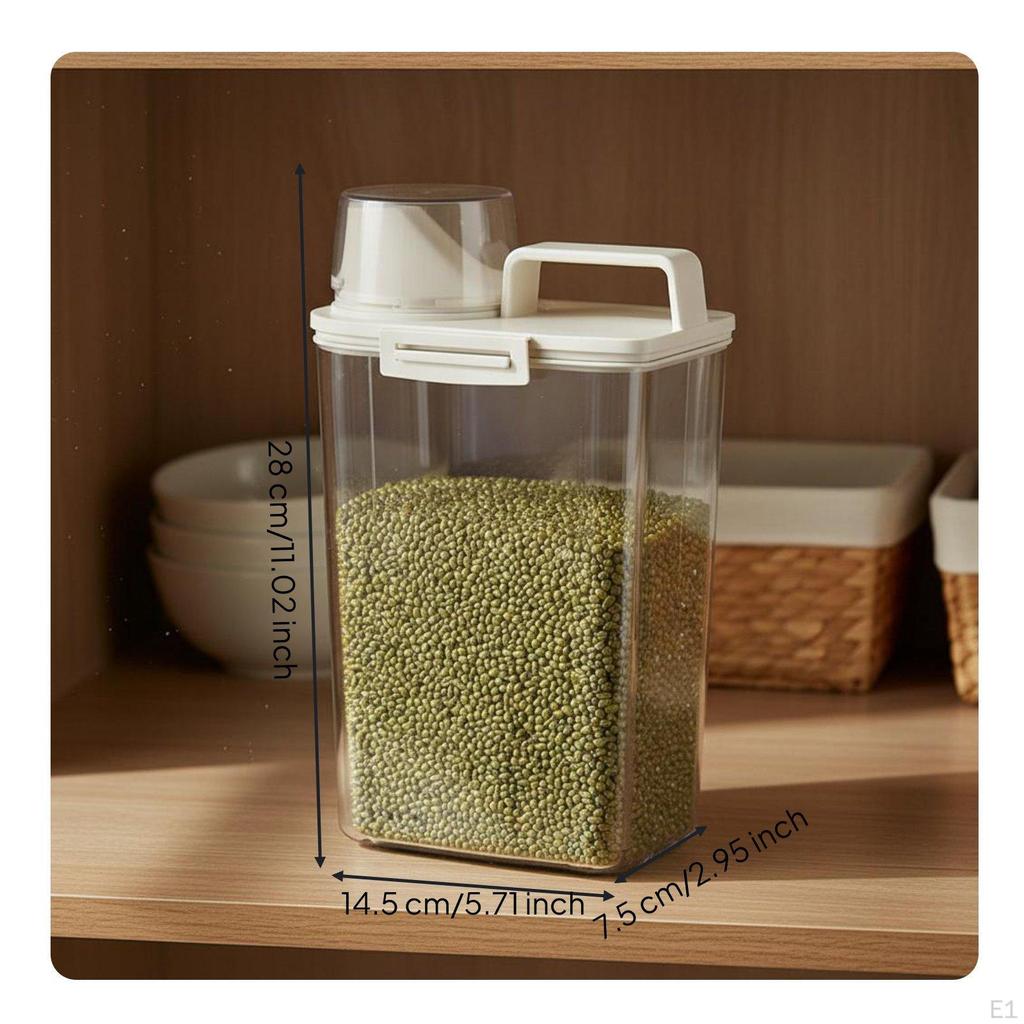 Rice Storage Container DampnessResistant Airtight Grain Dispenser Food Grade Material Sealed Flour