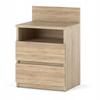Sonoma Oak Nightstand 40cm 2 Drawers Shelf Bedroom Furniture