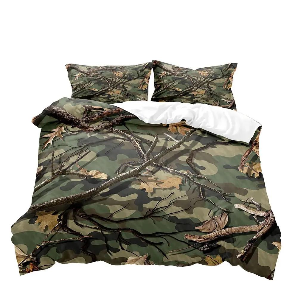 Farmhouse Bedding Sets Deer Elk Moose Mountain Woodland Animals Duvet Cover, stic Bedroom Decor, 2 Pillowcases Bedroom Decor