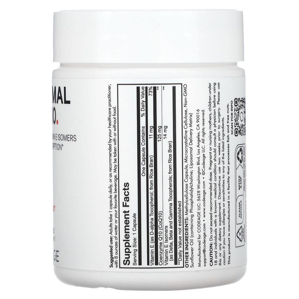 Codeage, Liposomal CoQ10, 60 kapslar