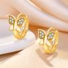 925 Sterling Silver Zircon Buckle Earrings For Women Fashion Exquisite Student Girlfriend Jewelry Accessories Party GiftGood product