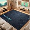Abstract Personalized Theme Crystal Velvet Floor Rug Personalized Custom Name Text Warm Carpet Home Decoration