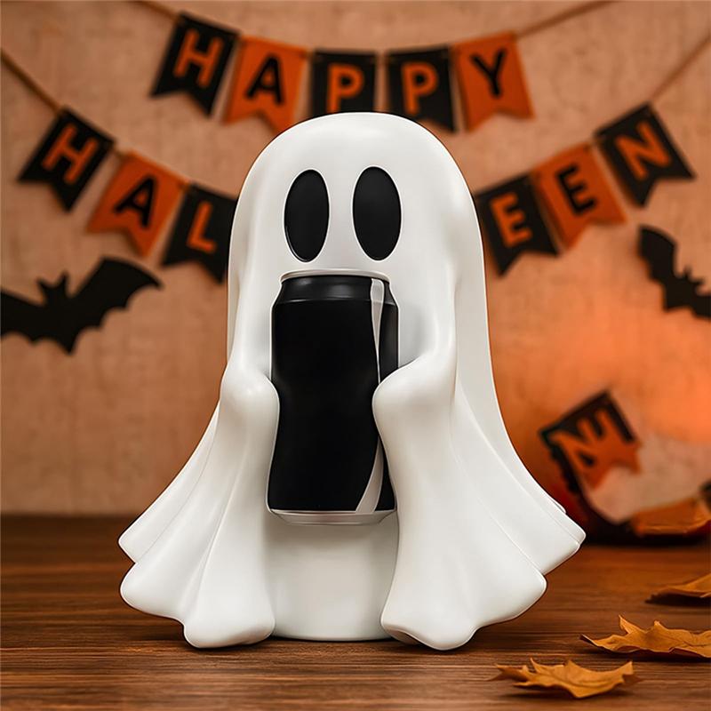 ABBP-Cute Halloween Spookily Ghost Drink Holder, Holiday Personalized Desktop Decoration, Can Holder