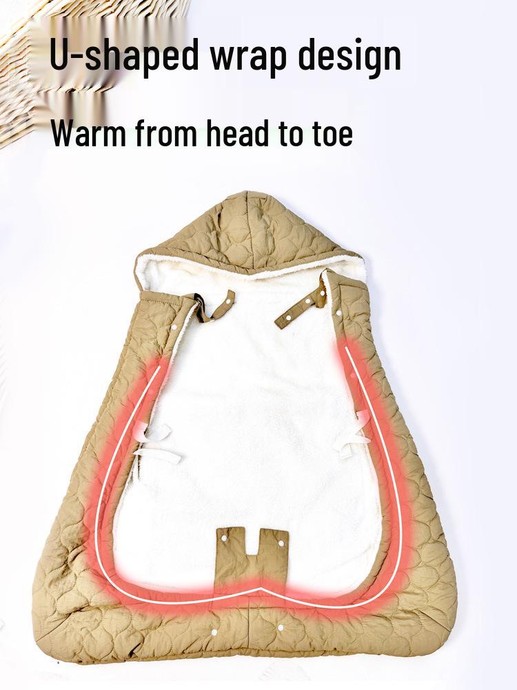 Baby Windproof Cloak: Stroller Blanket & Warm Carrier, Multifunctional for Autumn/Winter