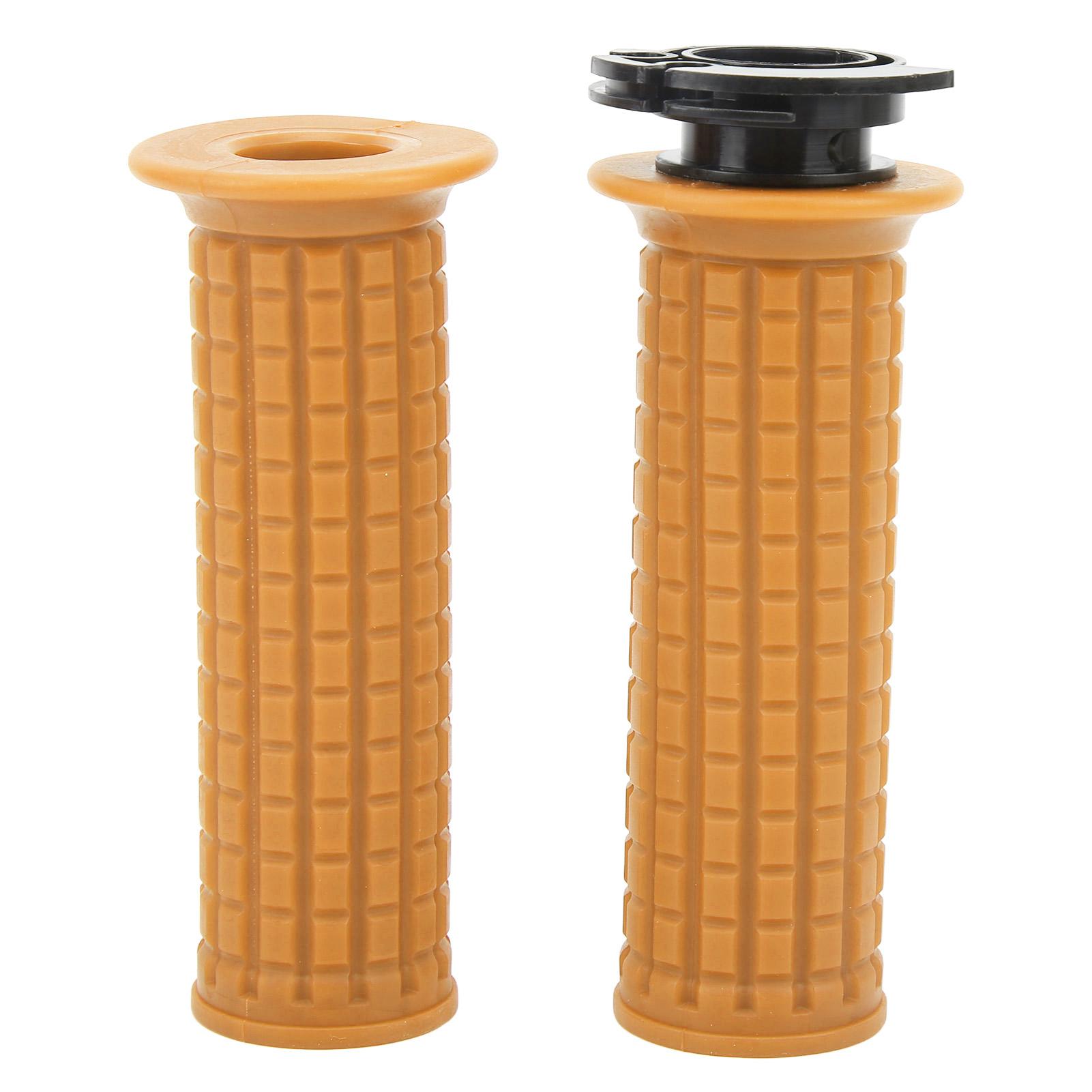 Motorcycle 22mm Handlebar Throttle Grips Silicone Left Right Side for GY6 50cc 80cc 125cc 150cc Scooter Yellow