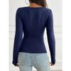 Heißes Mädchen Stil Vielseitiges Langarm-T-Shirt Gefütterte Oberteile Damen Frühling und Sommer Unabhängige Station
