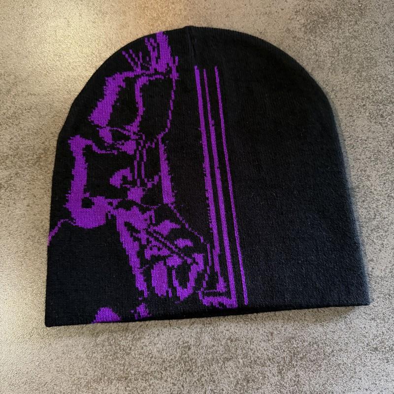 Jacquard Knit Beanie Streetwear Hip Hop Warm Unisex Winter Hat With Ear Protection