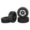 4pcs RC Rubber Tire Universal Upgrade Parts Off Road Truck Hub Wheel for ARRMA 1 7 1 8 1 10 RC Car