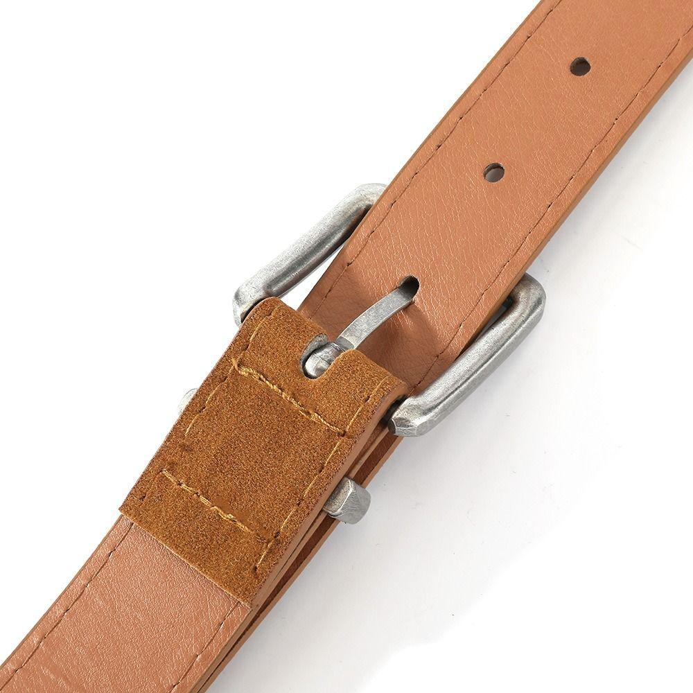 Pin Buckle Business Waist Belt Casual Waistband Fashion Suede Leather Belt  For Women