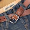 Retro Belt Men'S First Layer Cowhide Genuine Leather Versatile Tree Paste Leather Pin Buckle Belt Young And Middle-Aged Belt