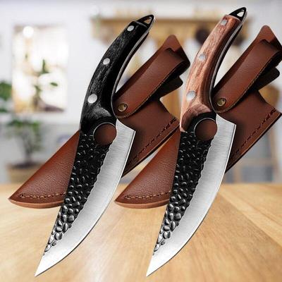Damascus Knife Stainless Steel Kitchen Boning Knife Handmade Fishing Meat Cleaver Outdoor Cooking Cutter Butcher Chef Utility