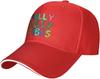 Holly Jolly Vibes Christmas Baseball Cap Polyester Adjustable Outdoor Sports Hat for Men Women