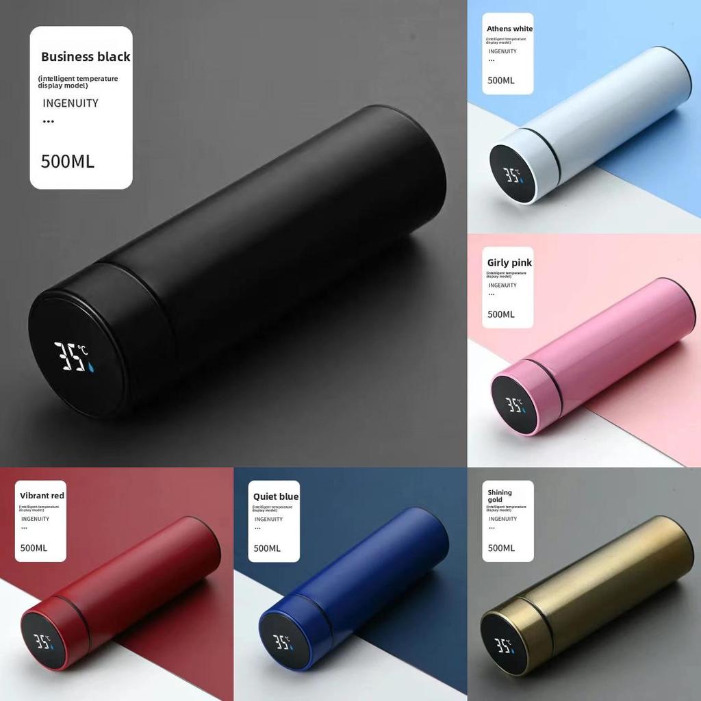 Smart Temperature Display Insulated Travel Mug With Tea Strainer For Office Use