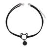 Cat Clavicle Chain Cat Bell Pendant Choker Cute Cat Chocker Necklace Goth Choker