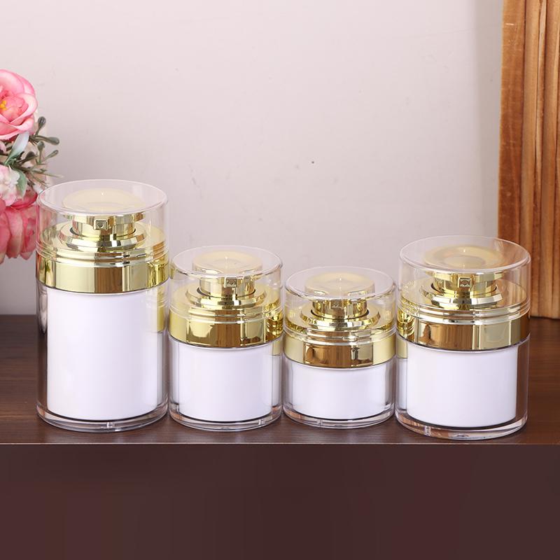 Moisturizer Jar Empty Cream Subpackage Toiletry Refillable Vacuum Bottle Travel Cream And Lotion Cosmetic Container With Pump