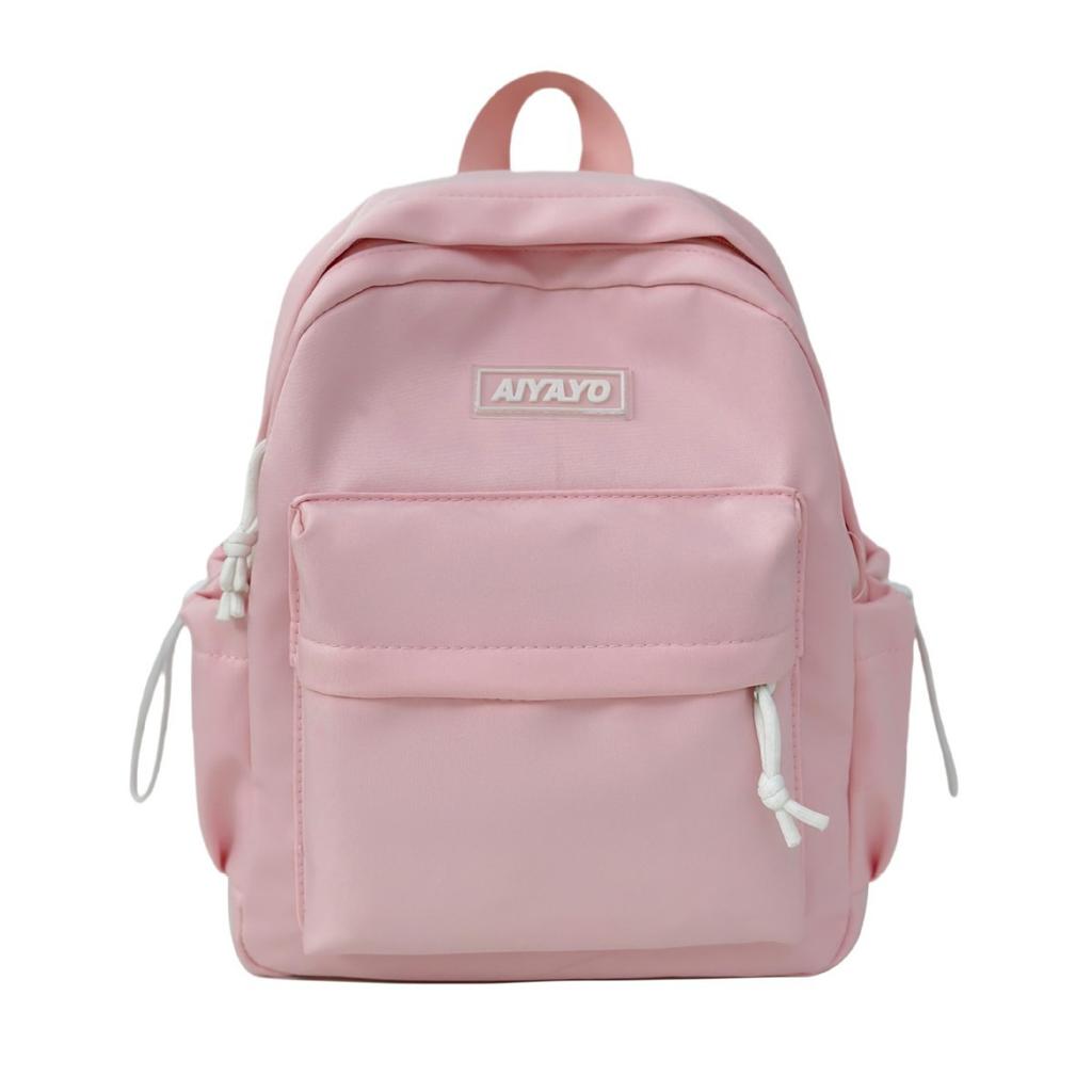 Small Fresh and Lovely Solid Color Students Study Spring Outing Small Schoolbag Simple Backpack