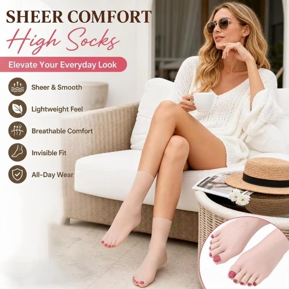 Transparent Sheer Ankle Socks Toe Separated Toe Tights New Pedicure Socks