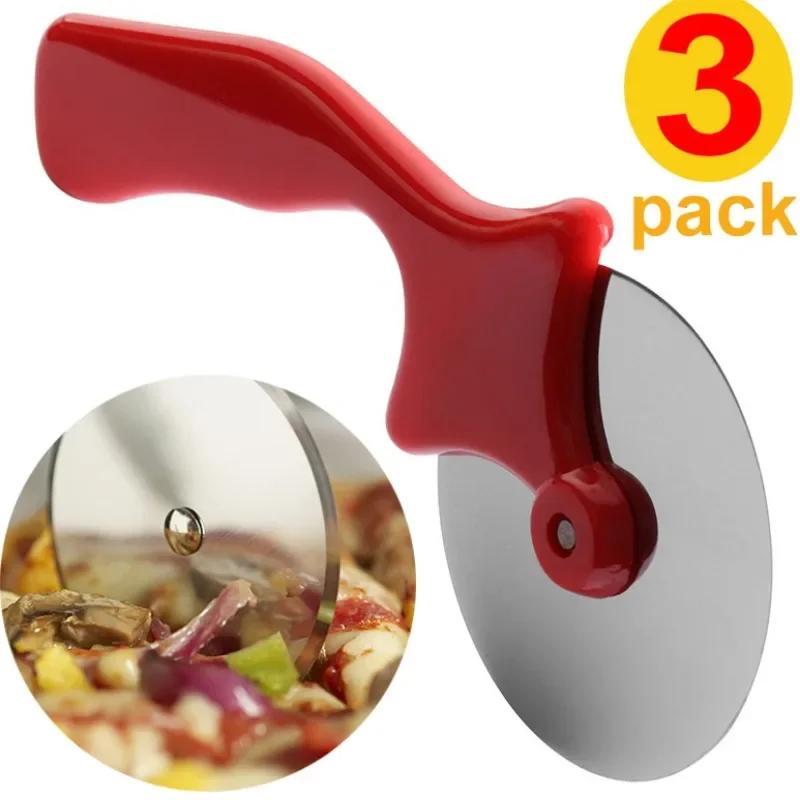 Rotella Taglia Pizza Acciaio 304 Coltello Rotante Tagliapasta Rullo Strumenti per Biscotti Fai da Te Strumento da Cucina Rullo per Pasta Manuale