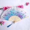 Vintage Bamboo Silk Women's Folding Fan - Portable Dance Gift
