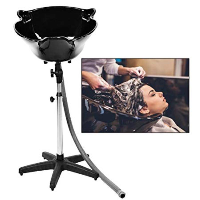 Heigh92-130 Cm Adjustable Hair Washing Salon Basin Shampoo Bowl Sink Drain Hose Stand Holder Home Bathroom Fixture for Sick Elder