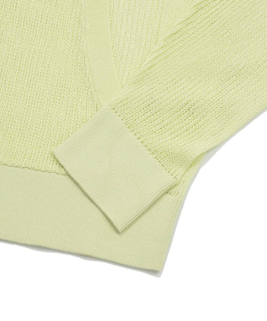 COVERNAT Authentic Mesh Knit Hoodie Light Lime