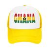 Ghana  Sun Hats  Streetwear UnisexTeens Mesh Trucker Hat Wholesale Custom DIY Running Hippie Snapback Cap Gift Idea