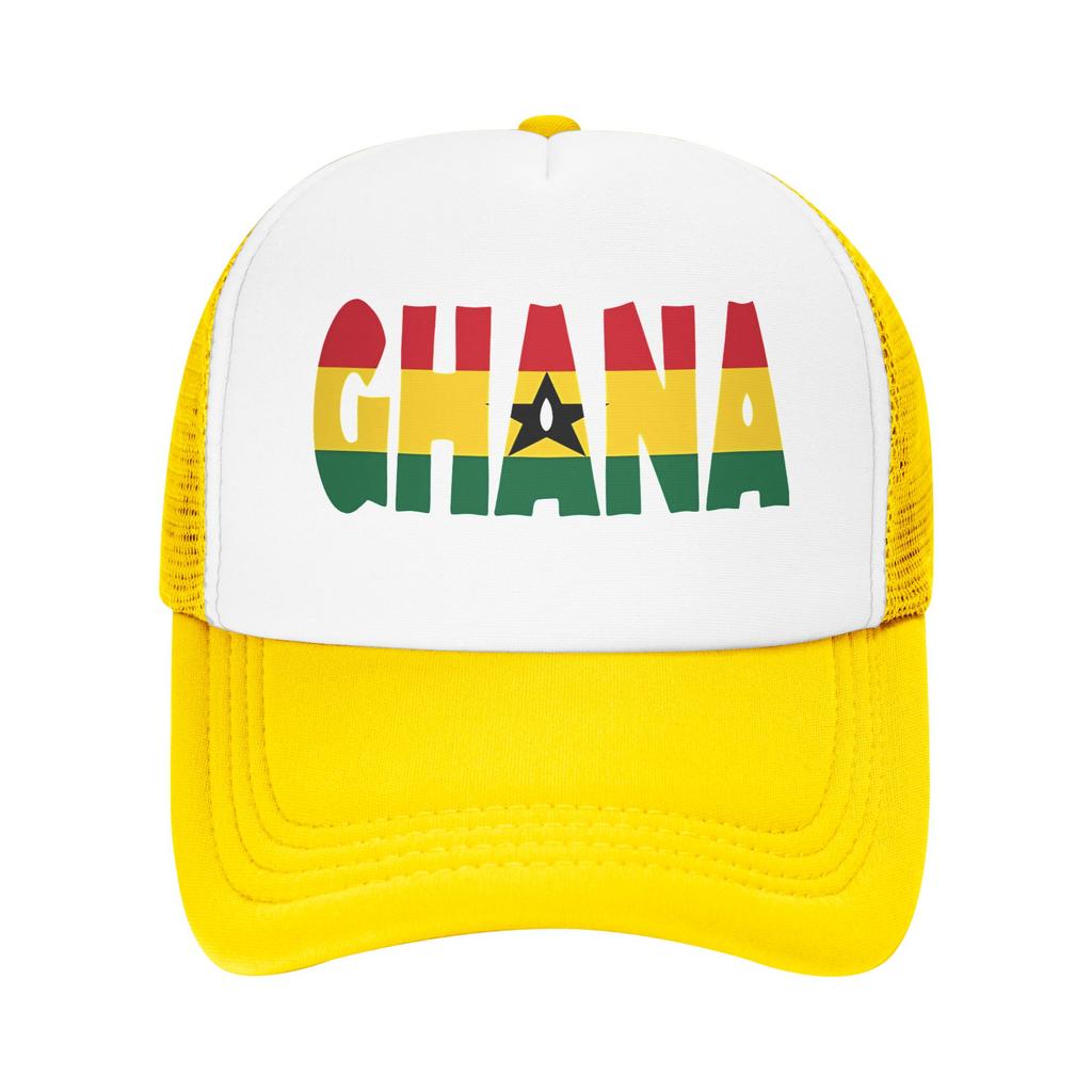 Ghana Sun Hats Streetwear UnisexTeens Mesh Trucker Hat Wholesale Custom DIY Running Hippie Snapback Cap Gift Idea