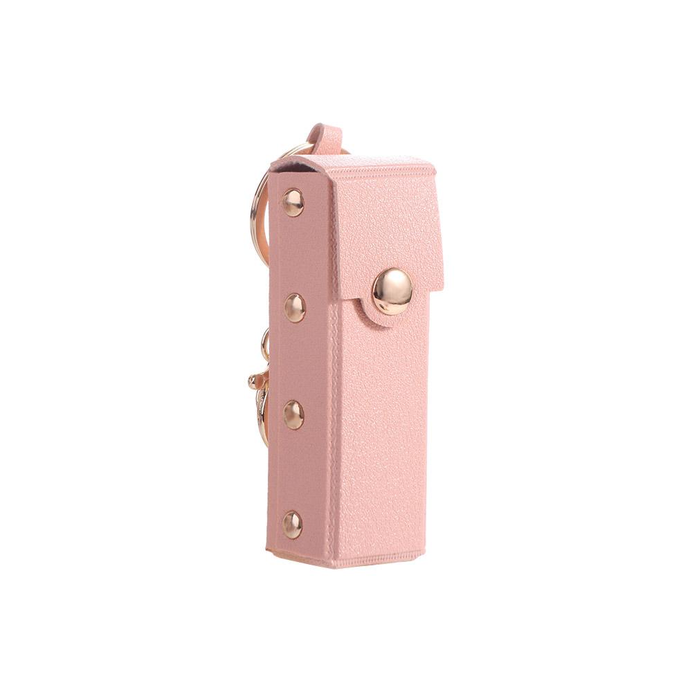 Portable Waterproof Lipstick Bag With Keychain Storage Bag Lipstick Pouch Soft Leather Lipsticks Protective Cover Outdoor