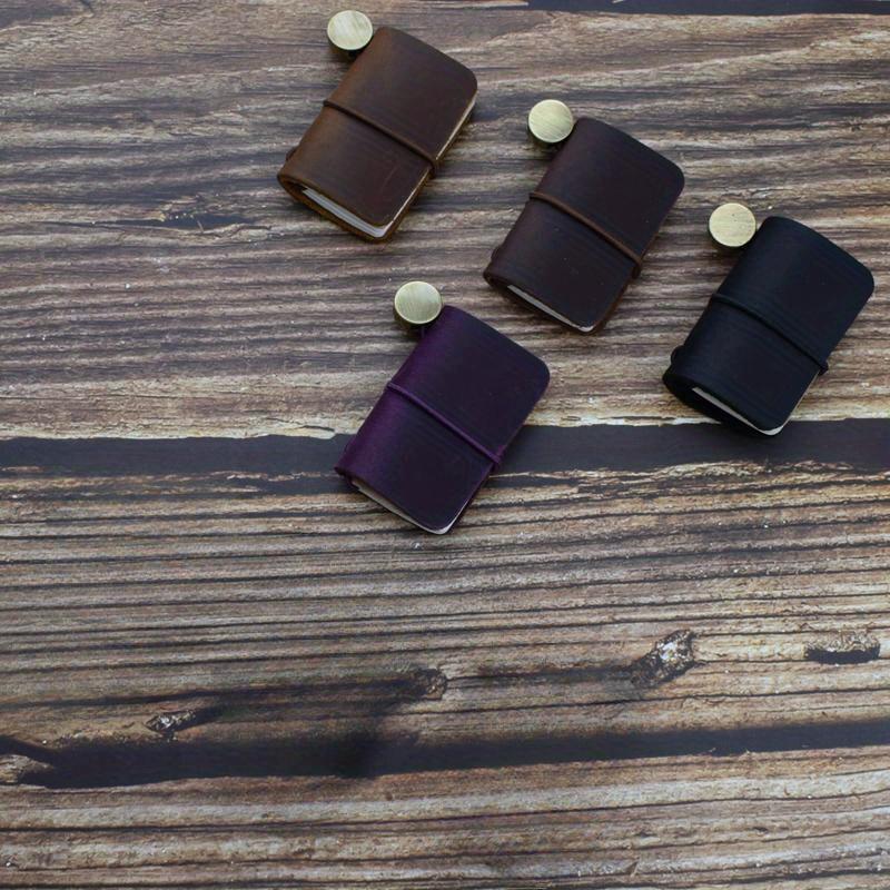 1 stück Kleines Leder-Notizbuch Taschenbuch Skizzenbuch Mini Vintage Retro Niedlich Kawaii Tragbarer Tagesplaner Organizer Reisebedarf