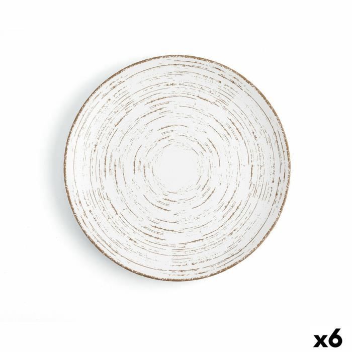 Assiette Plate Ariane Tornado Céramique Bicolore (Ø 27 Cm) (6 Unités)