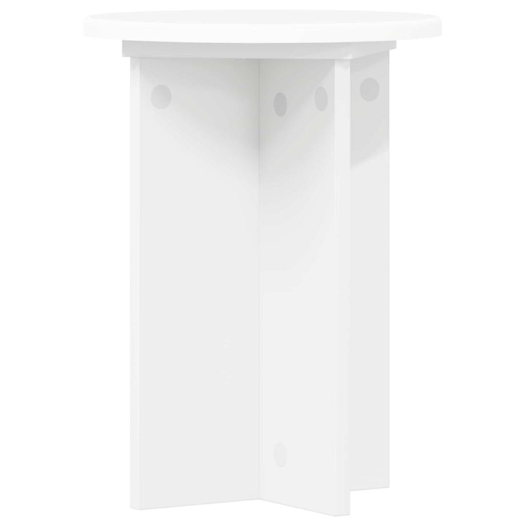 Plant Stand 2 Pcs White Ø29.5 X 40 Cm Engineered Wood