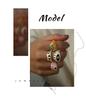 Men's Adjustable Retro Demon Eye Enamel Ring