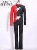 Jungen Tanz-Leotard Teens Eiskunstlauf-Kostüm Overalls Kinder Gymnastik Eiskunstlauf-Bodysuits Rhythmische Gymnastik-Bodysuit