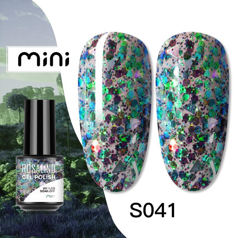 ROSALIND Mini Pure Color Gel 80 Colors Nail Polish Soak Off UV LED Gel Polish Varnish Lacquer Semi Permanent Base Top Coat For Nail Art Design