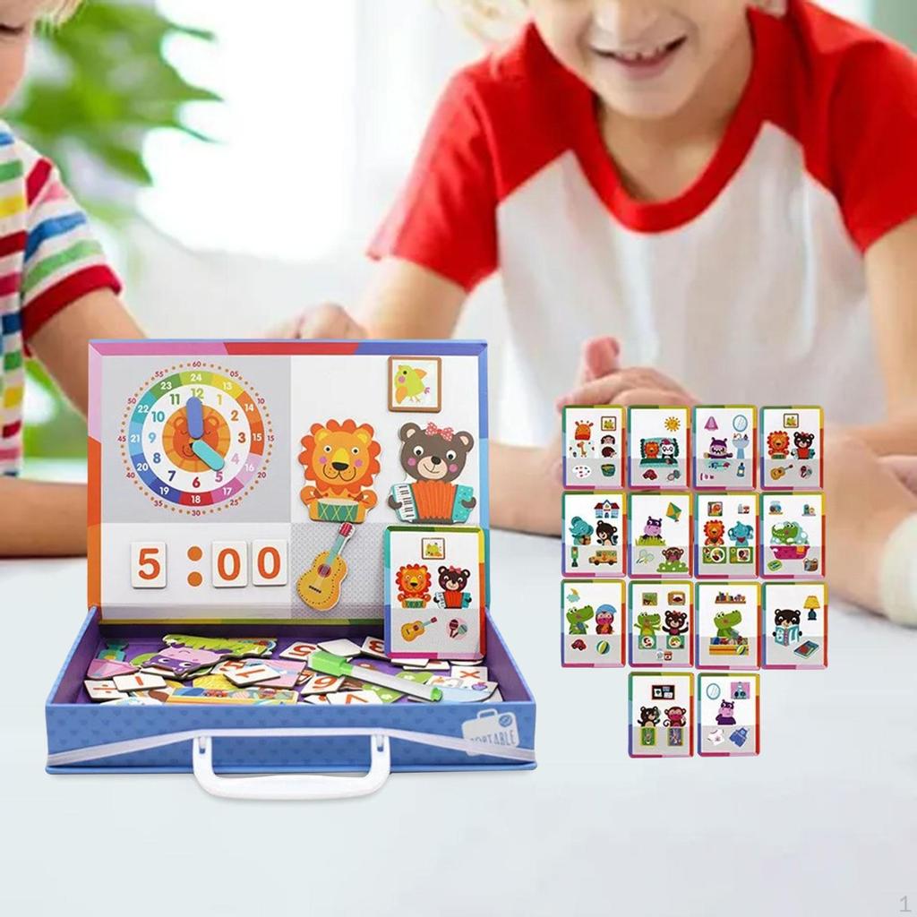 Jigsaw Puzzle Box for Kids Educational Game Travel Birthday Children Day Animal Pattern